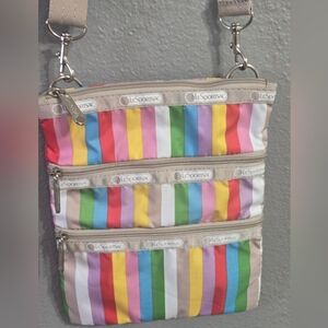 Lesportsac Vintage Madison Rainbow 3 Zipper Crossbody